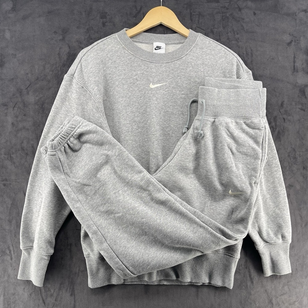 Nike 2-Piece Set 2XS Sweater XS Pants Gray Oversized Swoosh